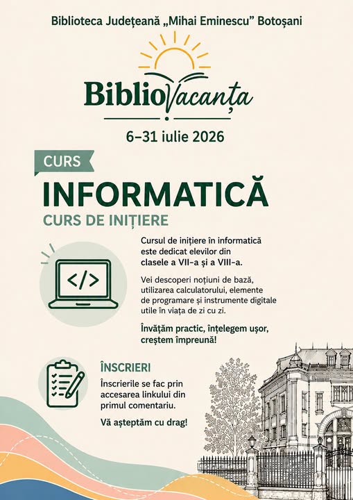 BiblioVacanța 2026 –Informatica